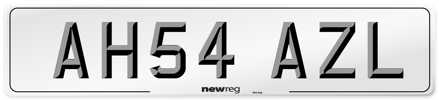 AH54 AZL Number Plate from New Reg